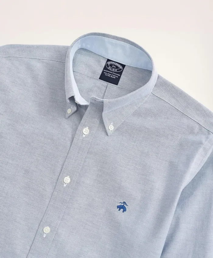 Sport Shirts Men Brooks Brothers Stretch Big andamp Tall Sport Shirt NonIron Oxford Sodalite