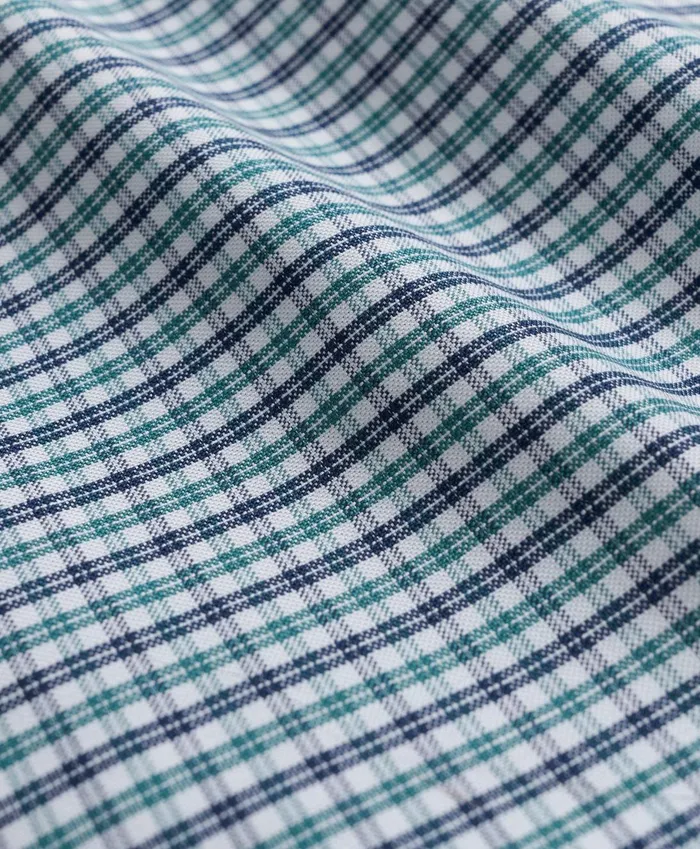 Sport Shirts Men Brooks Brothers Stretch Cotton NonIron Oxford Polo ButtonDown Collar MiniGraph Checked Shirt Green