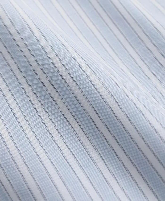 Sport Shirts Men Brooks Brothers Stretch Cotton NonIron Oxford Polo ButtonDown Collar Outline Striped Shirt Blue