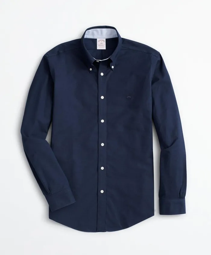 Sport Shirts Men Brooks Brothers Stretch Madison RelaxedFit Sport Shirt NonIron Oxford Navy Sport Shirts Men Brooks Brothers Stretch Madison RelaxedFit Sport Shirt NonIron Oxford Navy