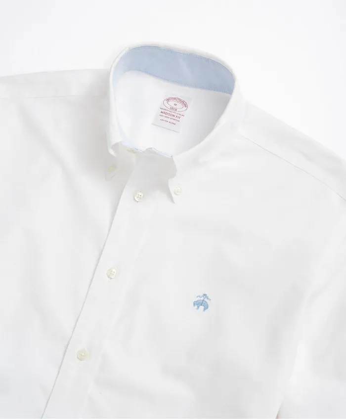 Sport Shirts Men Brooks Brothers Stretch Madison RelaxedFit Sport Shirt NonIron Oxford White