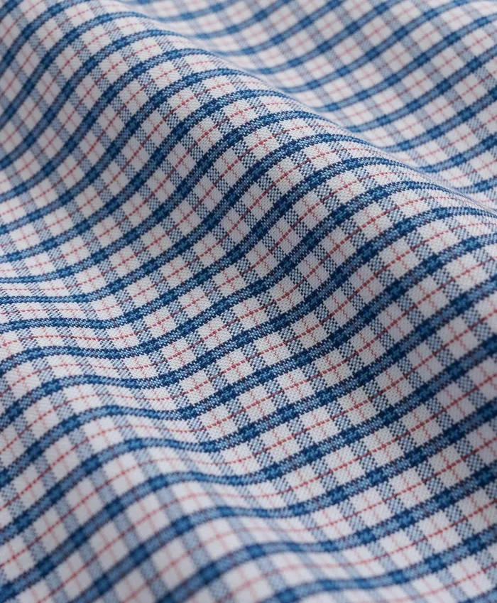 Sport Shirts Men Brooks Brothers Stretch NonIron Oxford ButtonDown Collar MiniCheck ShortSleeve Sport Shirt White Multi