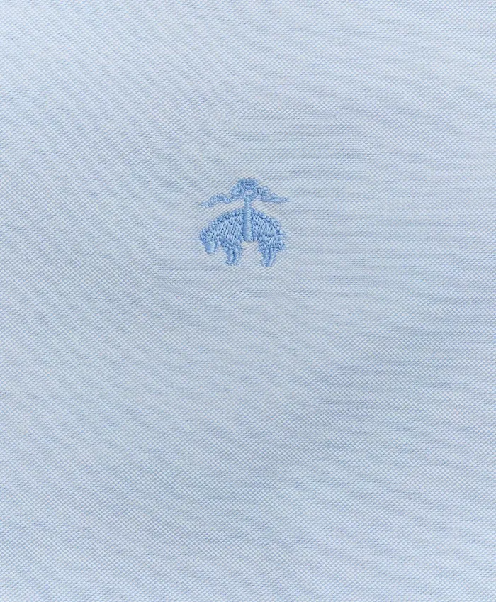 Sport Shirts Men Brooks Brothers Stretch NonIron Oxford ButtonDown Collar ShortSleeve Sport Shirt Light Blue
