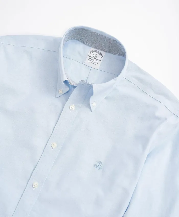 Sport Shirts Men Brooks Brothers Stretch NonIron Oxford ButtonDown Collar Sport Shirt Light Blue