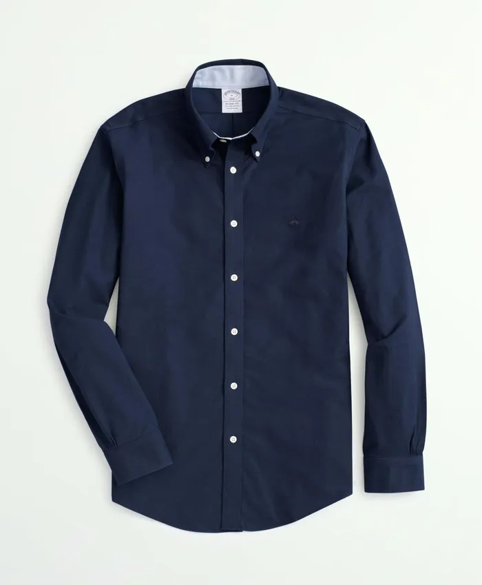Sport Shirts Men Brooks Brothers Stretch NonIron Oxford ButtonDown Collar Sport Shirt Navy