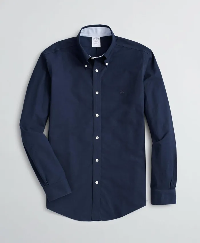 Sport Shirts Men Brooks Brothers Stretch Regent RegularFit Sport Shirt NonIron Oxford Navy
