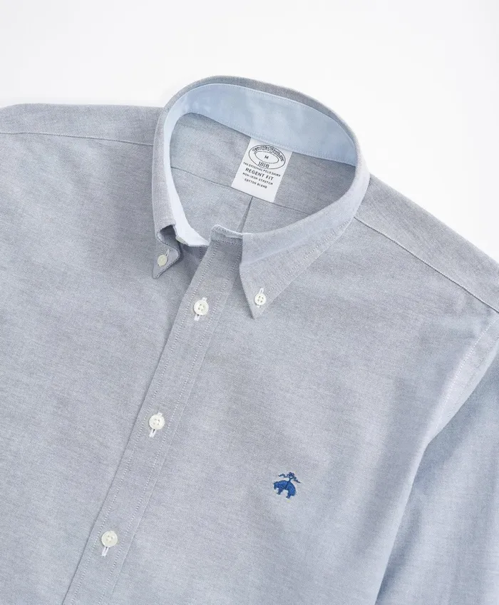 Sport Shirts Men Brooks Brothers Stretch Regent RegularFit Sport Shirt NonIron Oxford Sodalite