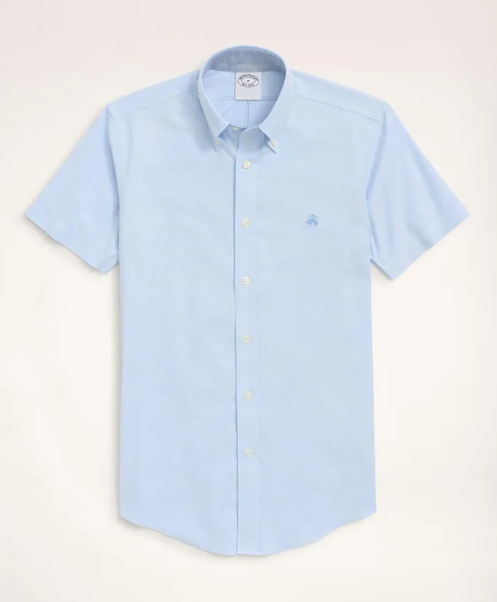 Sport Shirts Men Brooks Brothers Stretch Regent RegularFit Sport Shirt NonIron ShortSleeve Oxford Light Blue Sport Shirts Men Brooks Brothers Stretch Regent RegularFit Sport Shirt NonIron ShortSleeve Oxford Light Blue
