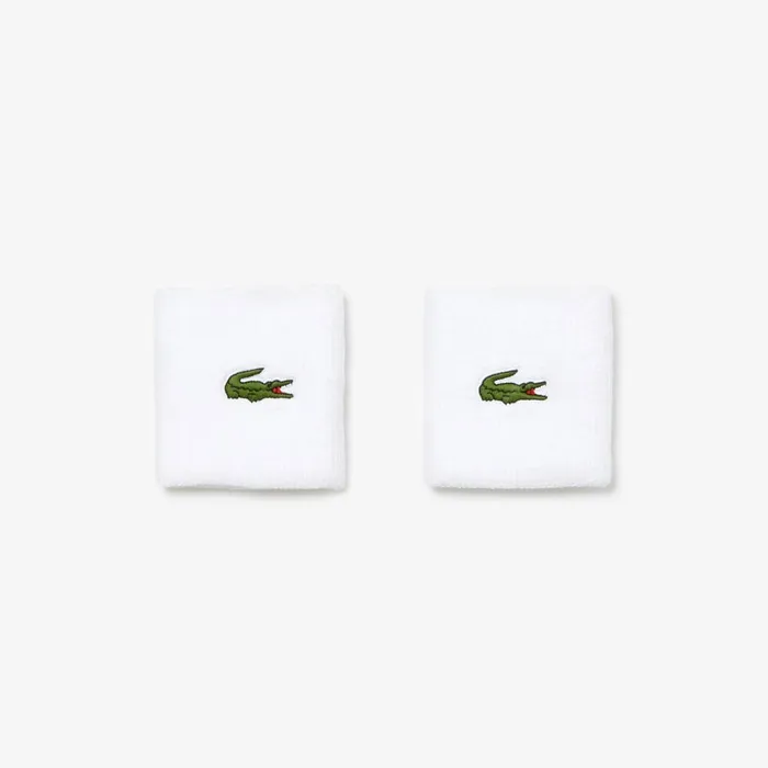 SPORT Stretch Cotton Jersey Wristband White Mens Lacoste Caps and Hats Shop