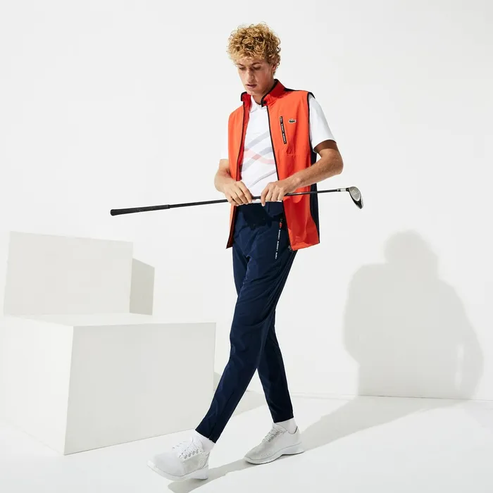 SPORT Stretch Golf Track Pants Navy BlueWhiteRed Mens Lacoste Pants and Shorts Online Store SPORT Stretch Golf Track Pants Navy BlueWhiteRed Mens Lacoste Pants and Shorts Online Store