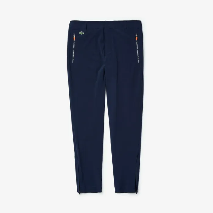 SPORT Stretch Golf Track Pants Navy BlueWhiteRed Mens Lacoste Pants and Shorts Online Store