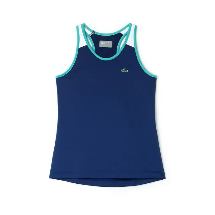 SPORT Stretch Jersey Racerback Tennis Tank Top Navy BlueWhiteGreen Womens Lacoste TShirts Gift Ideas