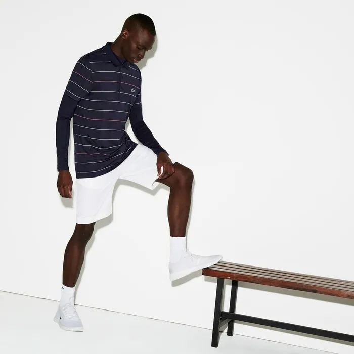 SPORT Stretch Taffeta Technical Golf Bermuda Shorts White Mens Lacoste Pants and Shorts Outlet SPORT Stretch Taffeta Technical Golf Bermuda Shorts White Mens Lacoste Pants and Shorts Outlet