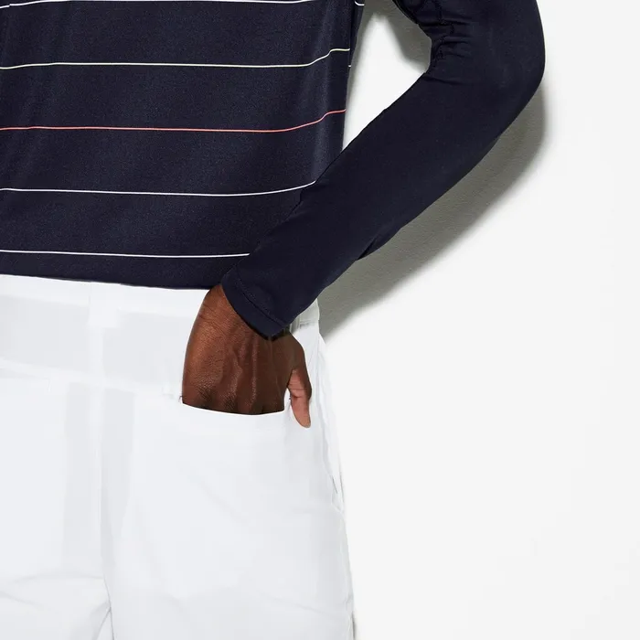 SPORT Stretch Taffeta Technical Golf Bermuda Shorts White Mens Lacoste Pants and Shorts Outlet