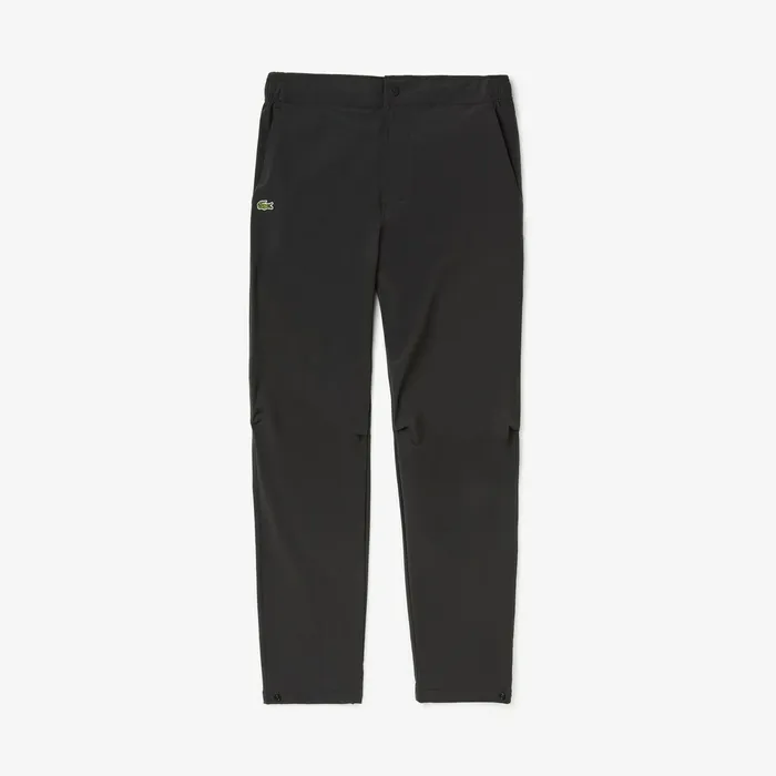 SPORT Stretch Track Pants BlackWhite Mens Lacoste Pants and Shorts Casaul