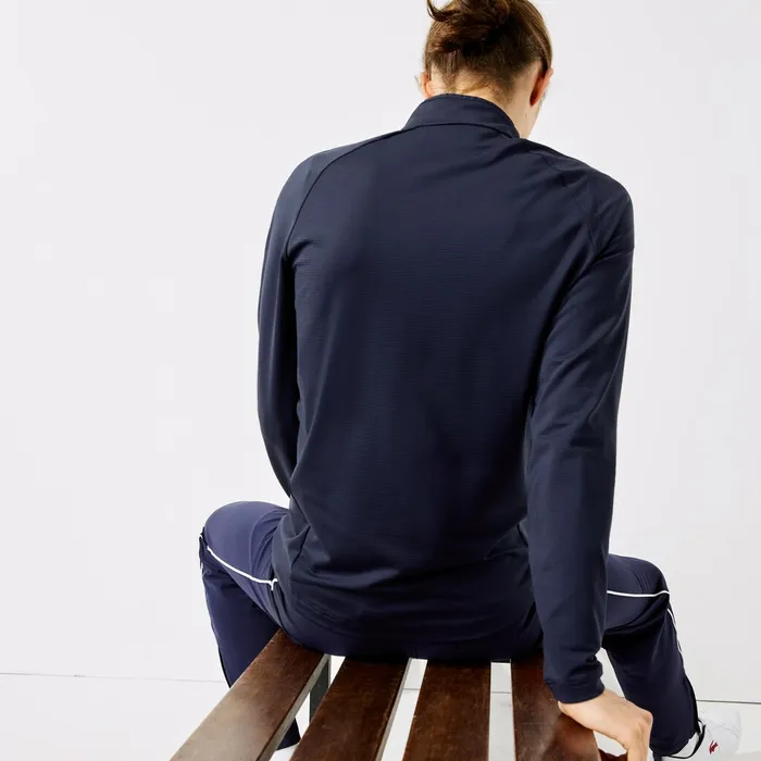 SPORT Stretch ZipUp Golf Jacket Navy Blue Mens Lacoste Sweatshirts Online