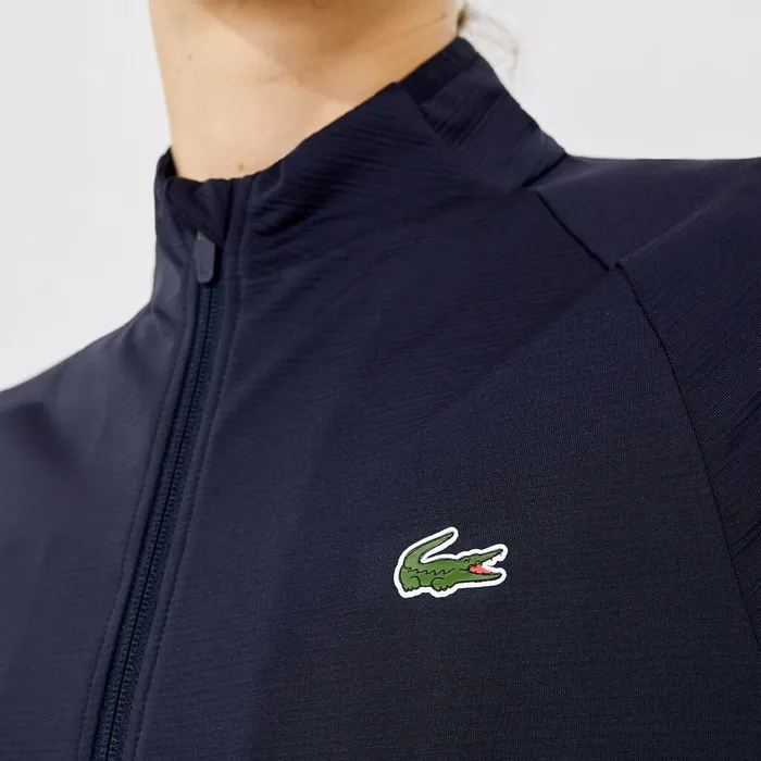 SPORT Stretch ZipUp Golf Jacket Navy Blue Mens Lacoste Sweatshirts Online