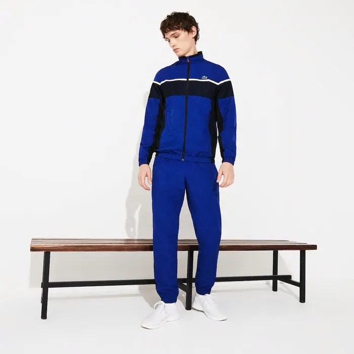 SPORT Tech Jersey Tennis Track Suit BlueBlackWhiteRed Mens Lacoste Pants and Shorts Near Me