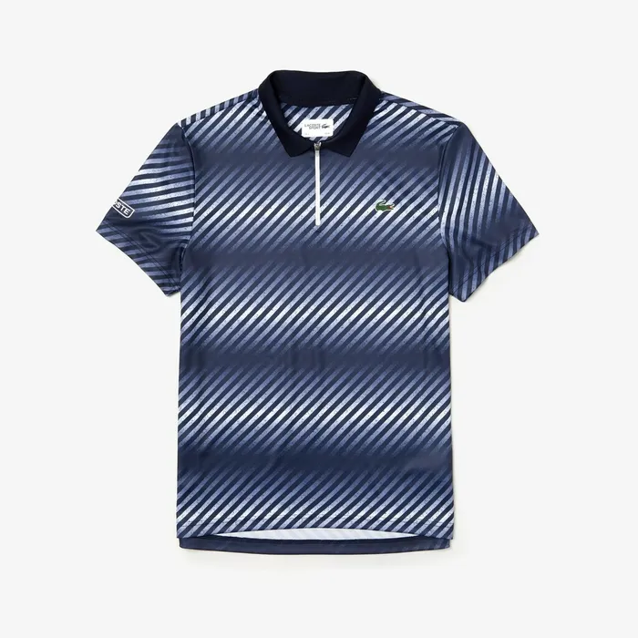 SPORT Tech Piqu Tennis Polo Navy BlueNavy BlueWhiteWhite Mens Lacoste Polos Gift for Friend