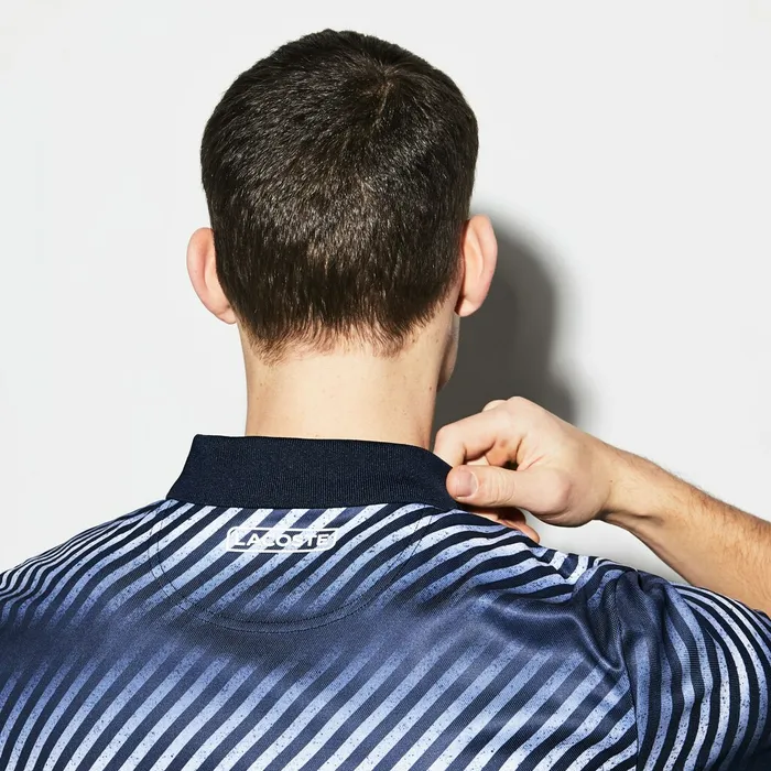 SPORT Tech Piqu Tennis Polo Navy BlueNavy BlueWhiteWhite Mens Lacoste Polos Gift for Friend