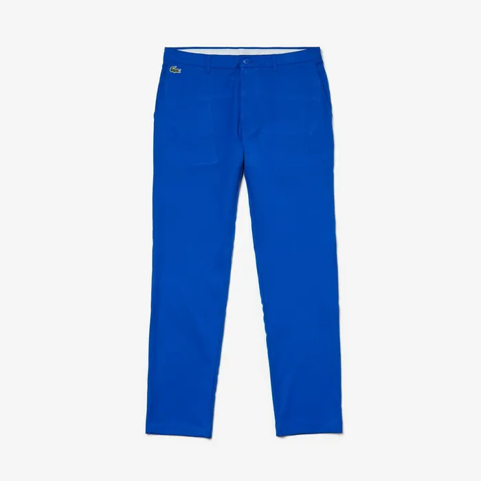 SPORT Technical Gabardine Golf Chino Pants Blue Mens Lacoste Pants and Shorts Outlet Factory