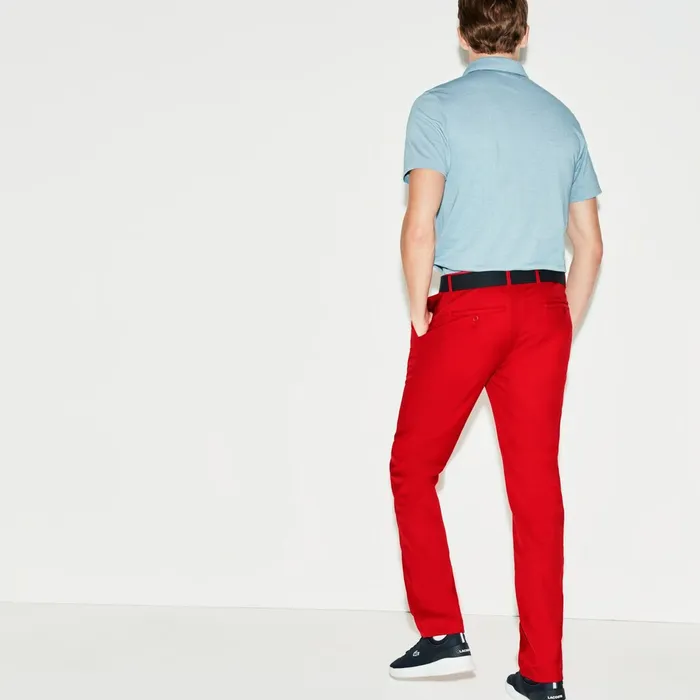 SPORT Technical Golf Pants Red Mens Lacoste Pants and Shorts Gift for Friend