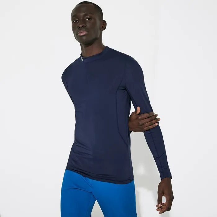 SPORT Technical Jersey Tshirt Navy Blue Mens Lacoste TShirts For Sale