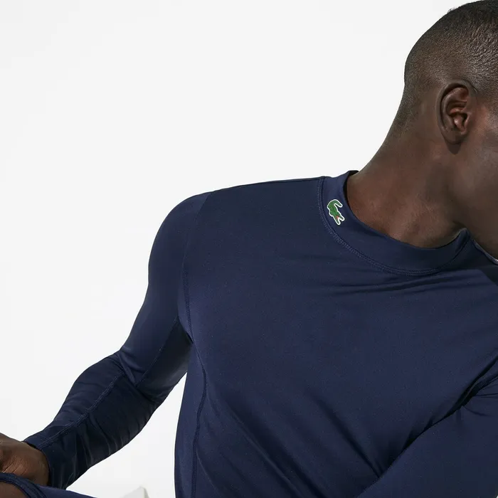 SPORT Technical Jersey Tshirt Navy Blue Mens Lacoste TShirts For Sale
