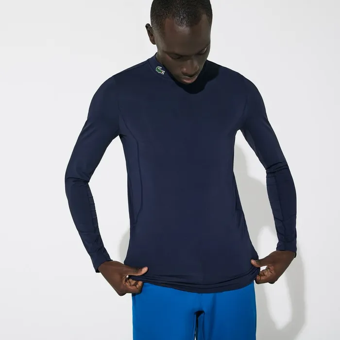 SPORT Technical Jersey Tshirt Navy Blue Mens Lacoste TShirts For Sale
