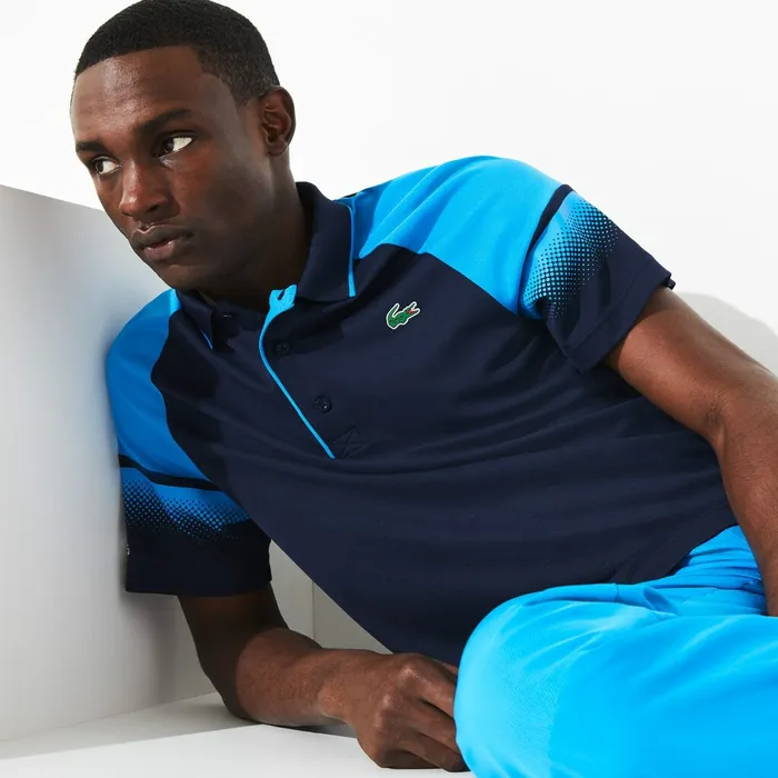 SPORT Technical Piqu Tennis Polo Navy BlueBlueWhite Mens Lacoste Polos Gift for Friend SPORT Technical Piqu Tennis Polo Navy BlueBlueWhite Mens Lacoste Polos Gift for Friend
