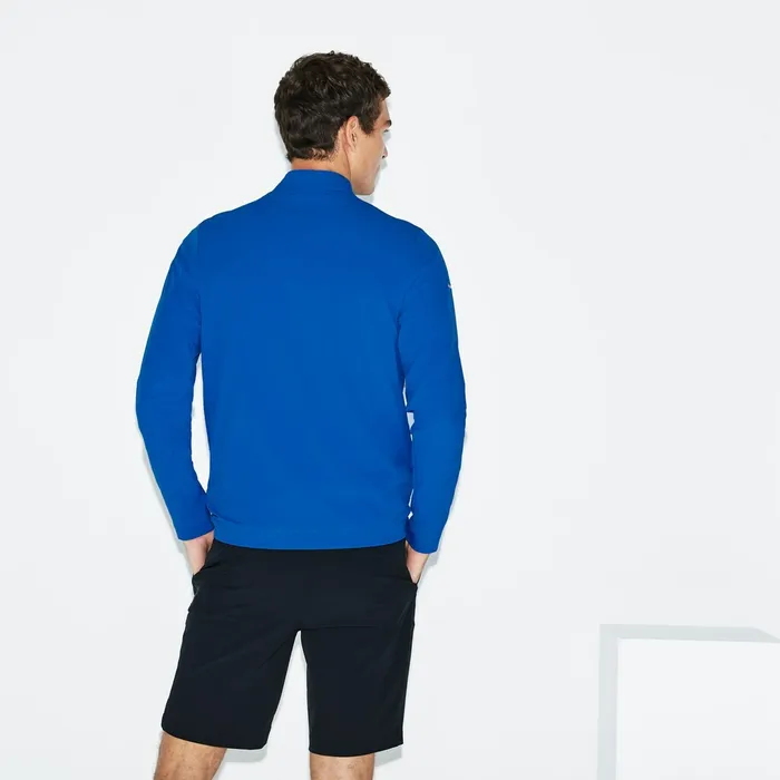 SPORT Technical Taffeta Zip Golf Jacket BlueBlack Mens Lacoste Jackets and Coats Online