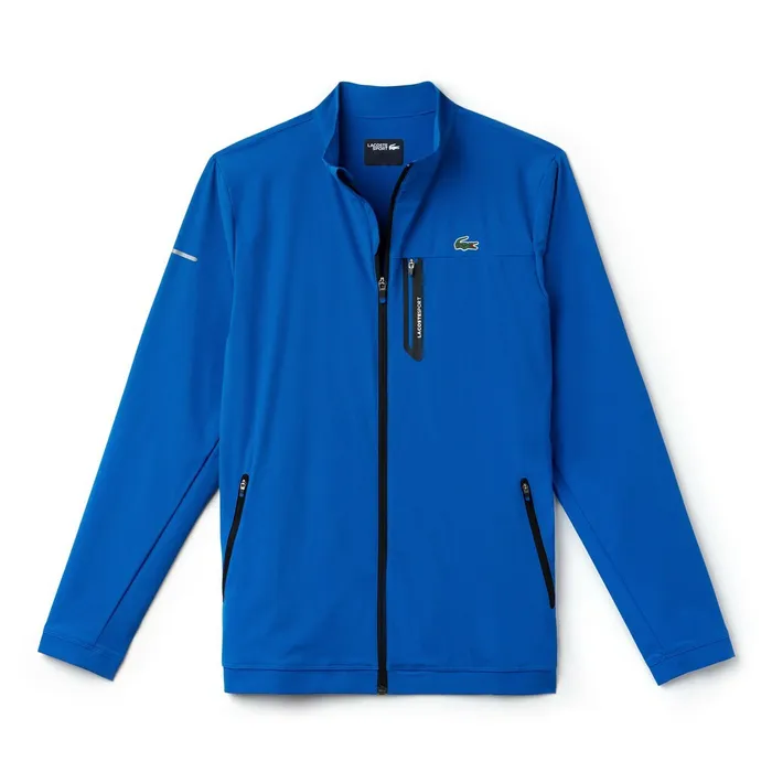 SPORT Technical Taffeta Zip Golf Jacket BlueBlack Mens Lacoste Jackets and Coats Online