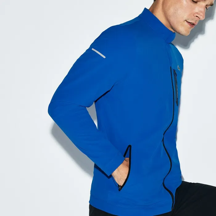 SPORT Technical Taffeta Zip Golf Jacket BlueBlack Mens Lacoste Jackets and Coats Online