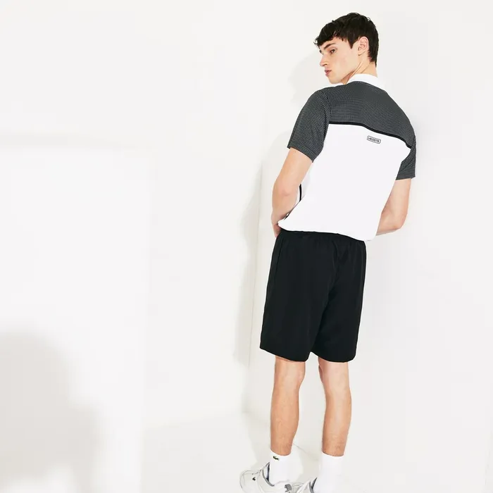 SPORT Tennis Shorts Black Mens Lacoste Pants and Shorts Store