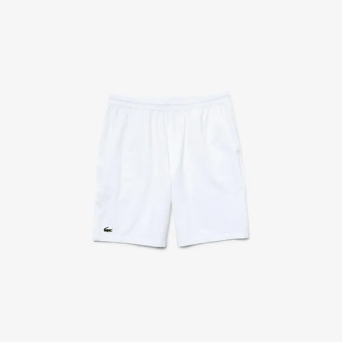 SPORT Tennis Stretch Shorts White Mens Lacoste Pants and Shorts Popular