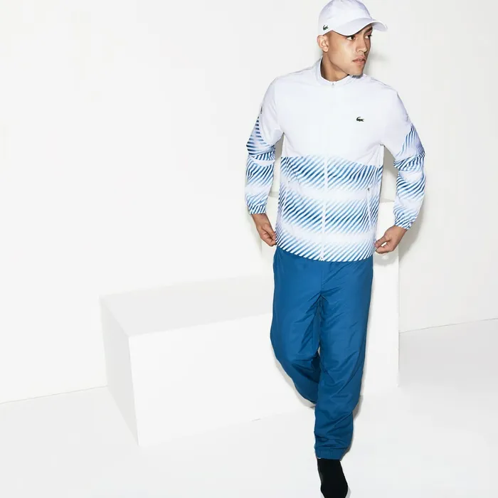 SPORT Tennis Tracksuit WhiteWhiteBlueBlack Mens Lacoste Tracksuits Gift Ideas