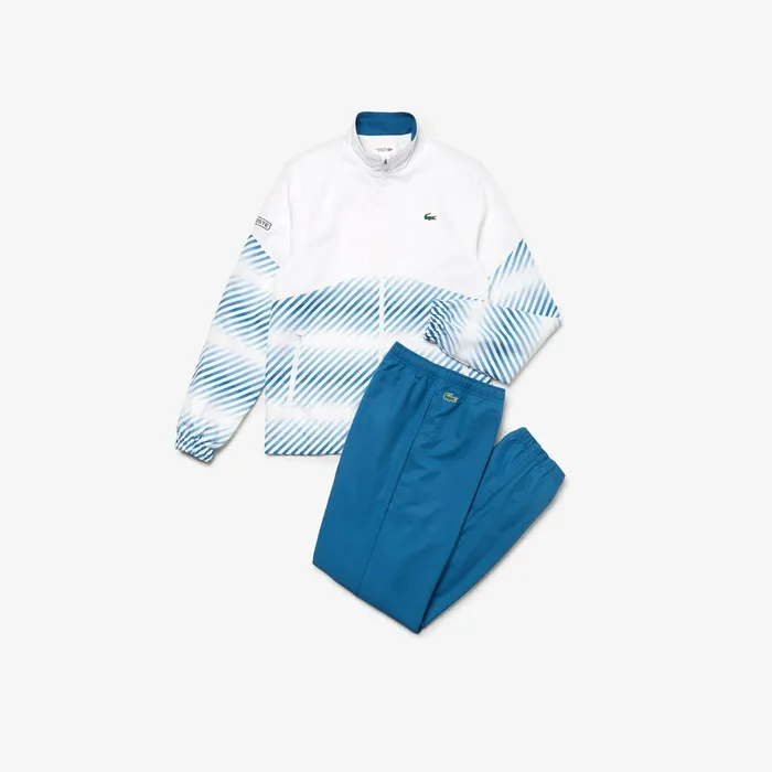 SPORT Tennis Tracksuit WhiteWhiteBlueBlack Mens Lacoste Tracksuits Gift Ideas