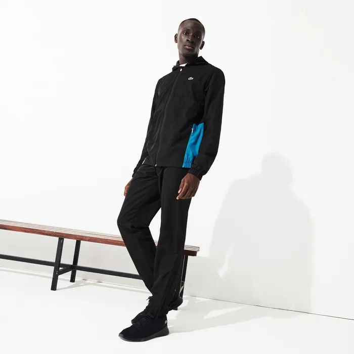 SPORT TwoTone Tennis Track Suit BlackBlueWhite Mens Lacoste Pants and Shorts Casaul SPORT TwoTone Tennis Track Suit BlackBlueWhite Mens Lacoste Pants and Shorts Casaul