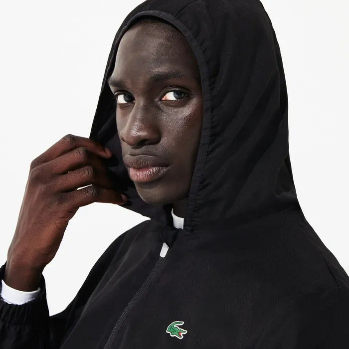 SPORT TwoTone Tennis Track Suit BlackBlueWhite Mens Lacoste Tracksuits Popular