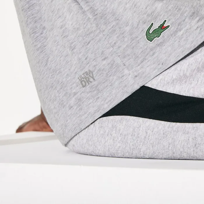 SPORT Ultra Dry Crew Neck Cotton Tshirt Grey ChineBlack Mens Lacoste TShirts Shop