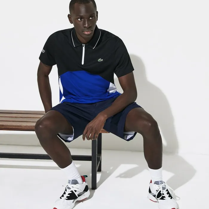 SPORT UltraDry Piqu Zip Tennis Polo Shirt BlackBlueWhite Mens Lacoste Polos Gift 4 You SPORT UltraDry Piqu Zip Tennis Polo Shirt BlackBlueWhite Mens Lacoste Polos Gift 4 You