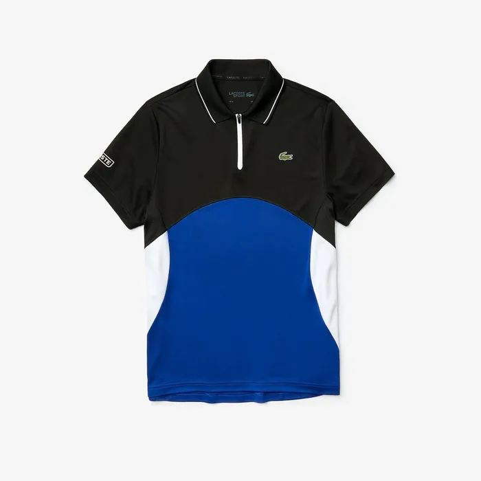 SPORT UltraDry Piqu Zip Tennis Polo Shirt BlackBlueWhite Mens Lacoste Polos Gift 4 You