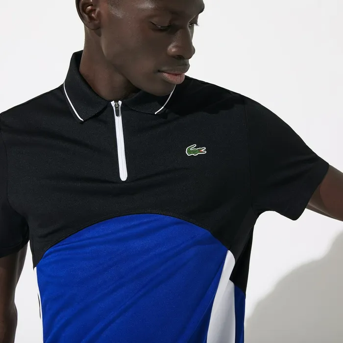 SPORT UltraDry Piqu Zip Tennis Polo Shirt BlackBlueWhite Mens Lacoste Polos Gift 4 You