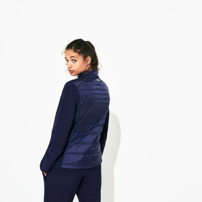 SPORT WaterResistant DownFilled Puffer Jacket Navy Blue Womens Lacoste Jackets and Coats For Sale
