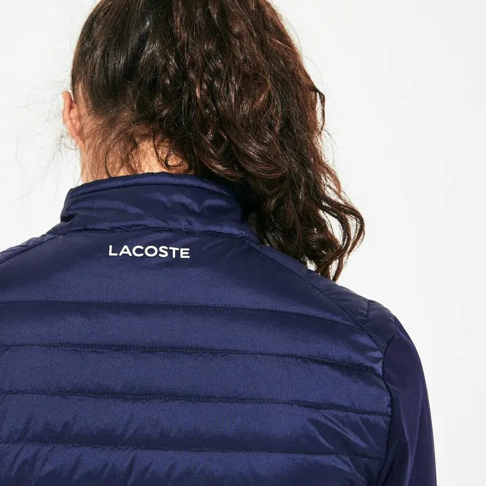 SPORT WaterResistant DownFilled Puffer Jacket Navy Blue Womens Lacoste Jackets and Coats For Sale