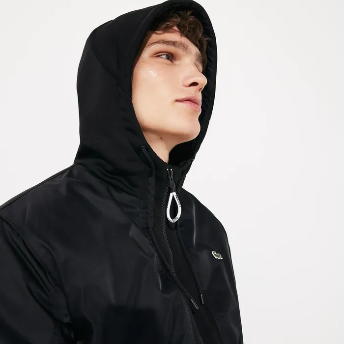 SPORT WaterResistant Zip Jacket Black Mens Lacoste Jackets and Coats Gift 4 You SPORT WaterResistant Zip Jacket Black Mens Lacoste Jackets and Coats Gift 4 You