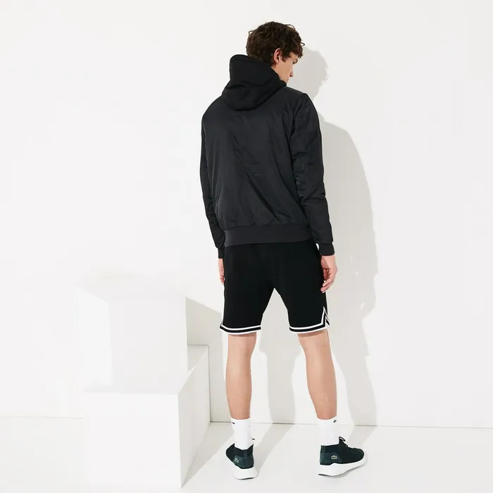 SPORT WaterResistant Zip Jacket Black Mens Lacoste Jackets and Coats Gift 4 You