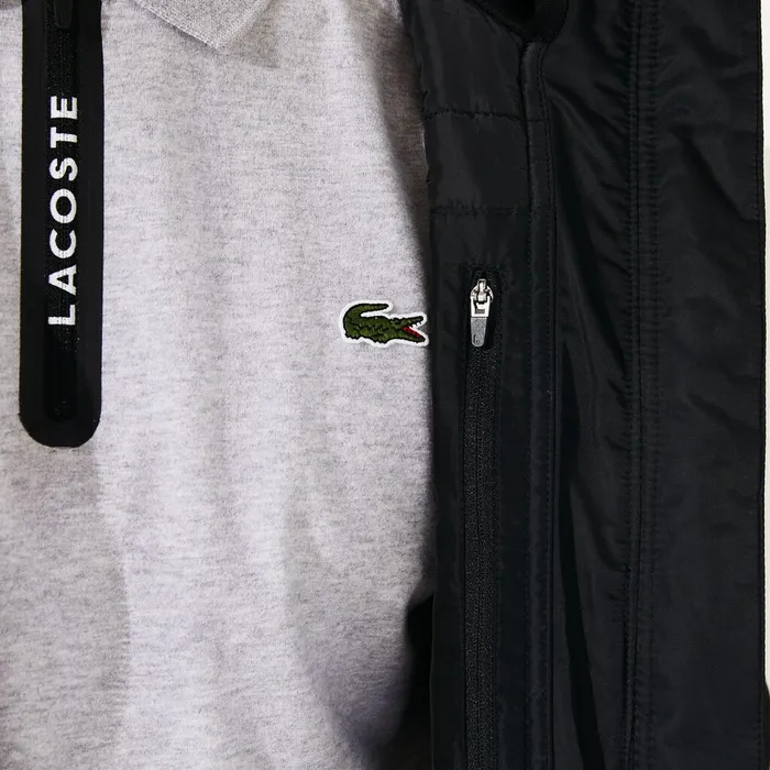 SPORT WaterResistant Zip Jacket Black Mens Lacoste Jackets and Coats Gift 4 You