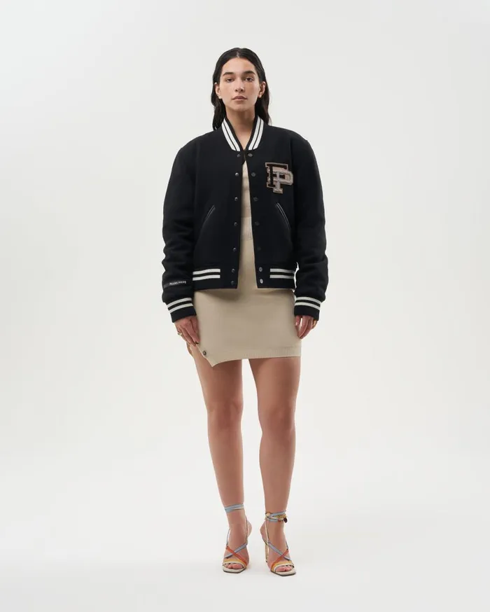 SS22 Varsity Jacket Black MenWomen Filling Pieces Coats and Jackets