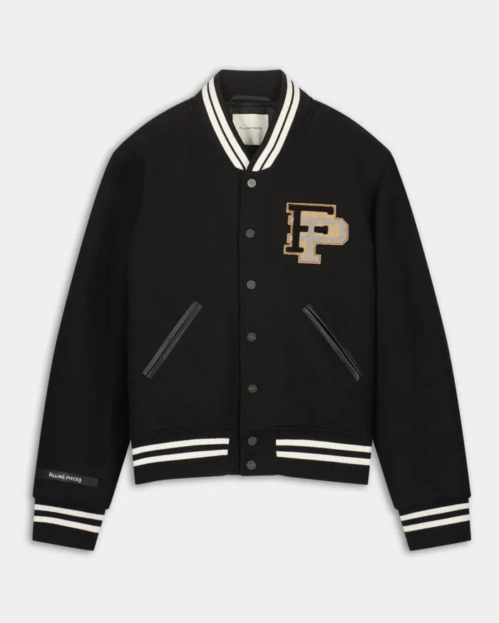 SS22 Varsity Jacket Black MenWomen Filling Pieces Coats and Jackets